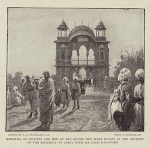 Monument voor Officieren en Mannen van de Gidsen die werden gedood bij de Verdediging van de Residentie in Cabul met Sir Louis Cavagnari door Charles J. Staniland